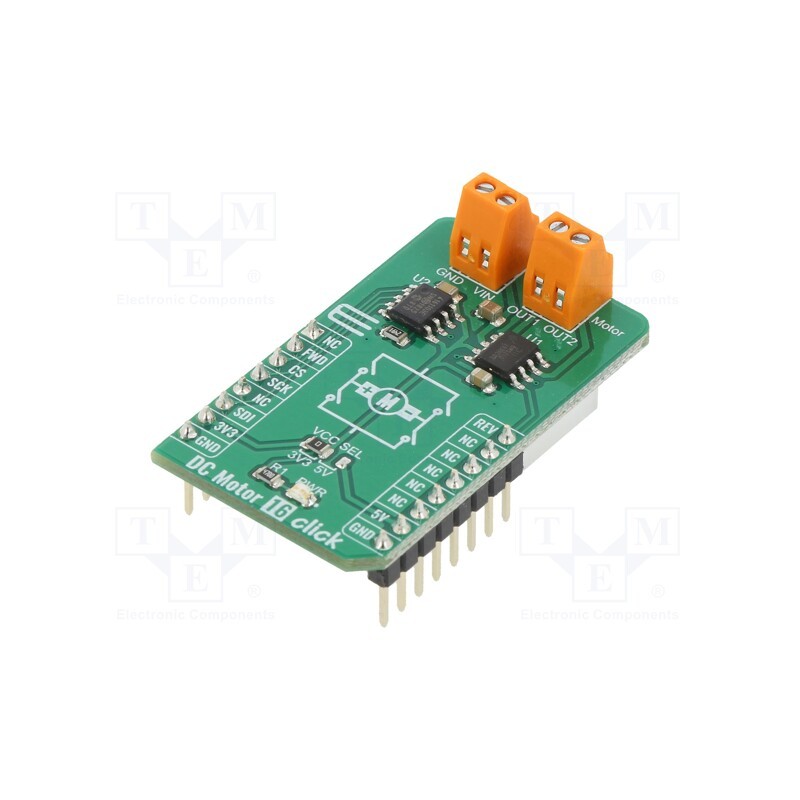 1 pcs x MIKROE - DC MOTOR 16 CLICK - Click board, motor driver, GPIO,SPI, MCP4161,ZXBM5210
