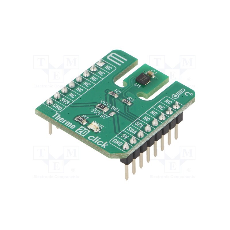 1 pcs x MIKROE - THERMO 20 CLICK - Click board, temperature sensor, I2C, TSYS03, prototype board