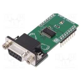 1 pcs x MIKROE - RS232 2 CLICK - Click board, adapter, GPIO,UART, MAX3237E, prototype board