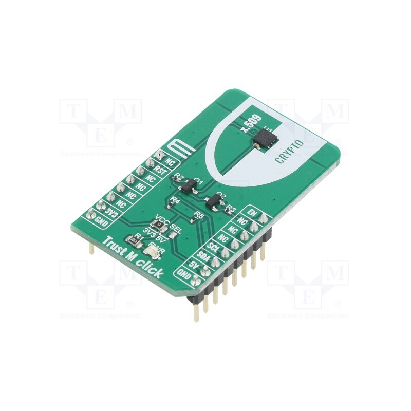 1 pcs x MIKROE - TRUST M CLICK - Click board, encrypting, GPIO,I2C, SLS 32AIA010, prototype board