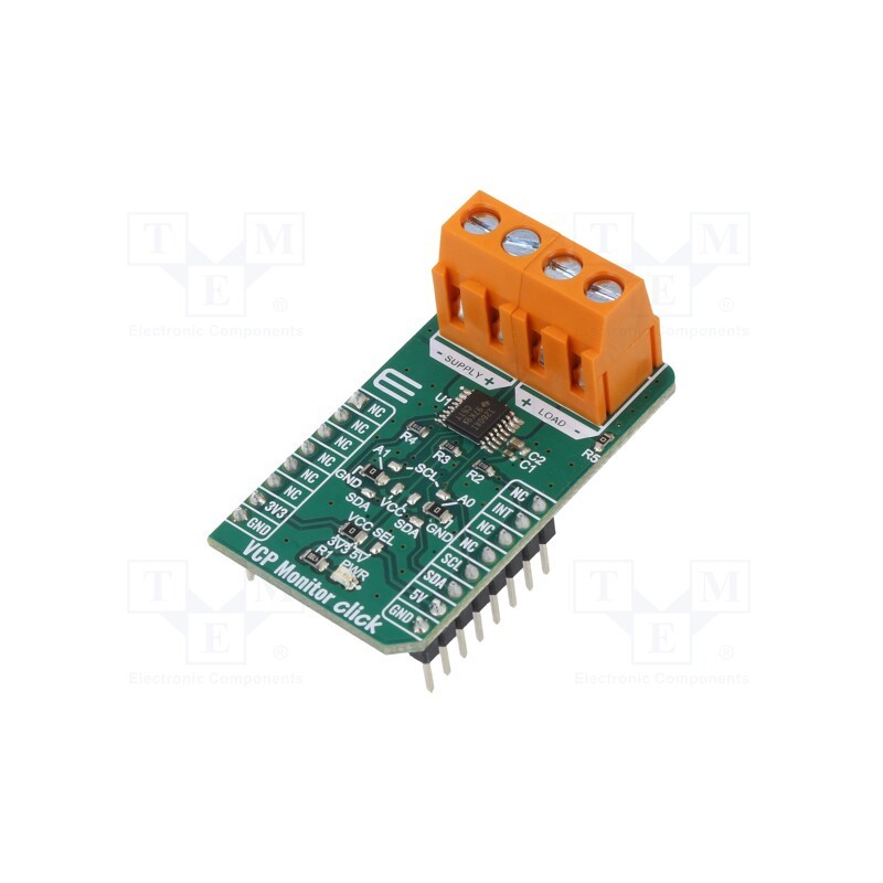1 pcs x MIKROE - VCP MONITOR CLICK - Click board, current meter, I2C, INA260, prototype board
