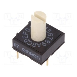 1 pcs x OMRON OCB - A6R-161RS - Encoding switch, HEX/BCD, Pos: 16, THT, Rcont max: 200mΩ, A6R