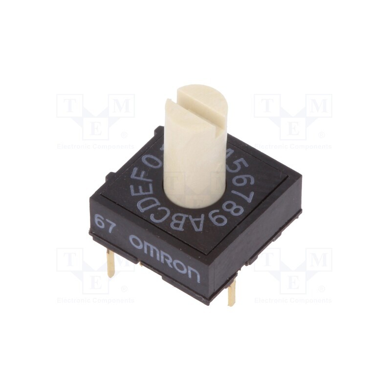 1 pcs x OMRON OCB - A6R-161RS - Encoding switch, HEX/BCD, Pos: 16, THT, Rcont max: 200mΩ, A6R