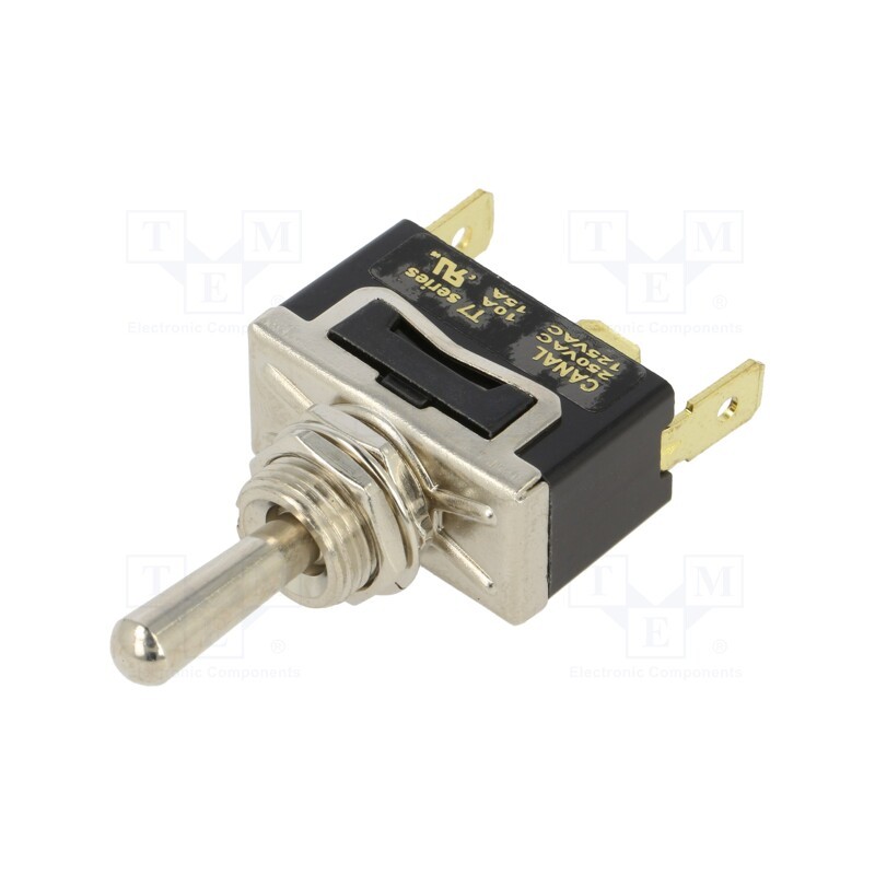 1 pcs x CANAL ELECTRONIC - T7A17A3B2H5R - Switch: toggle, Pos: 3, SP3T, (ON)-OFF-(ON), 10A/250VAC, 1.5kV, T7
