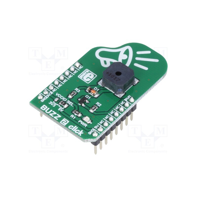 1 pcs x MIKROE - BUZZ 2 CLICK - Click board, buzzer, PWM, CMT-8540S-SMT, prototype board