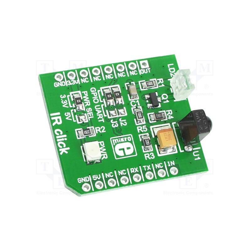 1 pcs x MIKROE - IR CLICK - Click board, IR transmitter,IR receiver, UART, QEE113,TSOP38338