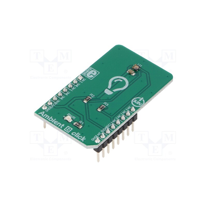 1 pcs x MIKROE - AMBIENT 8 CLICK - Click board, lighting sensor, I2C, LTR-329ALS-01, 3.3VDC
