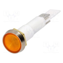 1 pcs x BULGIN - C027500NAF - Indicator: with neon lamp, flat, 230VAC, Cutout: Ø10mm, plastic