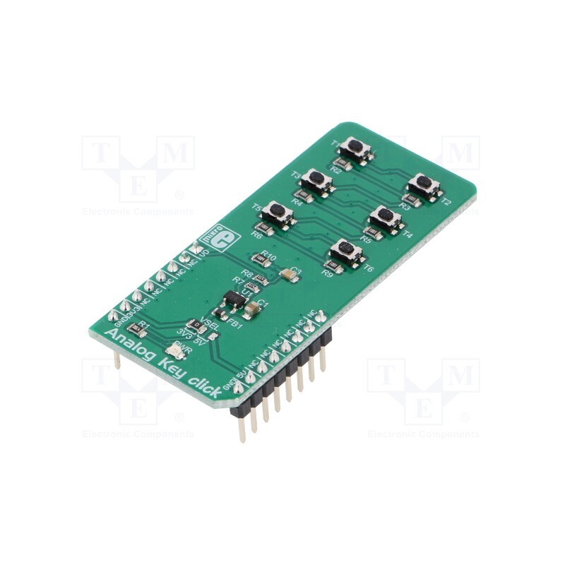 1 pcs x MIKROE - ANALOG KEY CLICK - Click board, mechanical keyboard, analog, prototype board