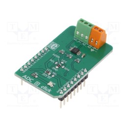 1 pcs x MIKROE - ADC 8 CLICK - Click board, A/D converter, I2C, ADS1115, prototype board