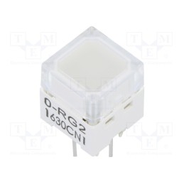 1 pcs x OMRON OCB - B3W9000RG2C - Switch: keypad, Pos: 2, SPST-NO, 0.05A/24VDC, green-red, THT, 1.57N