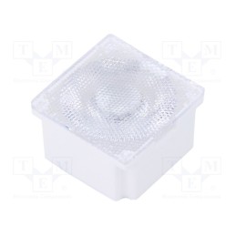1 pcs x LEDIL - FA15232_ROSE-MRK-M - LED lens, square, polycarbonate, transparent, 45°, Colour: white