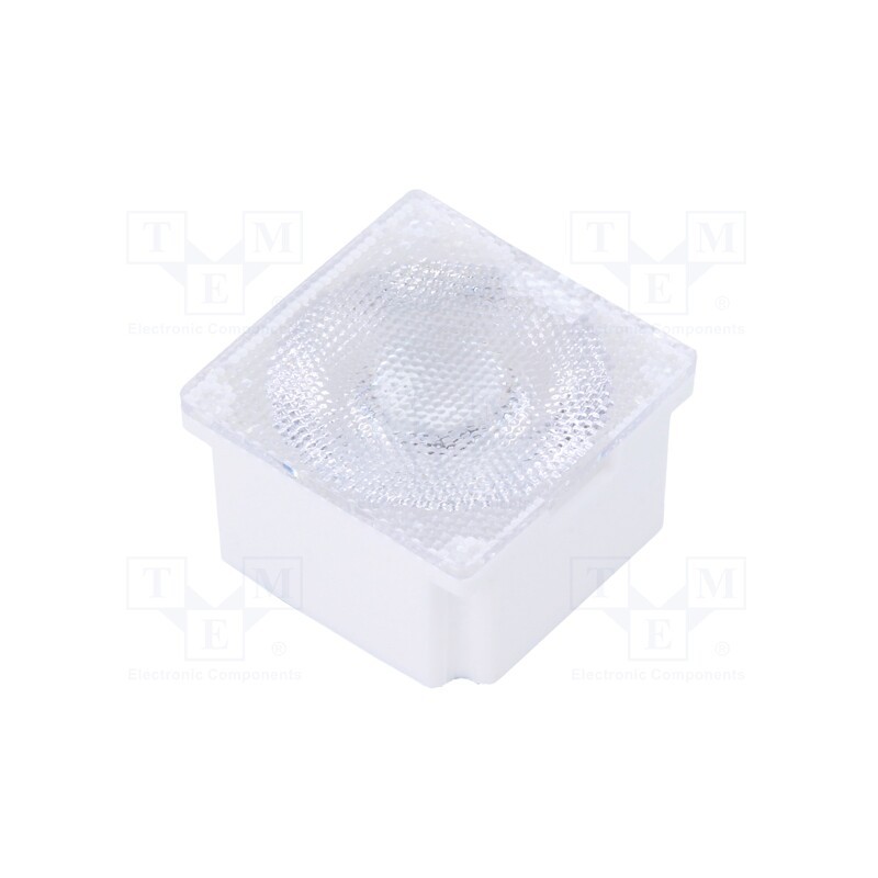 1 pcs x LEDIL - FA15232_ROSE-MRK-M - LED lens, square, polycarbonate, transparent, 45°, Colour: white