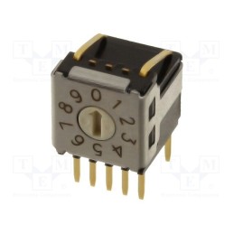 1 pcs x OMRON OCB - A6KV-104RF - Encoding switch, DEC/BCD, Pos: 10, THT, Rcont max: 200mΩ, 1.96Ncm