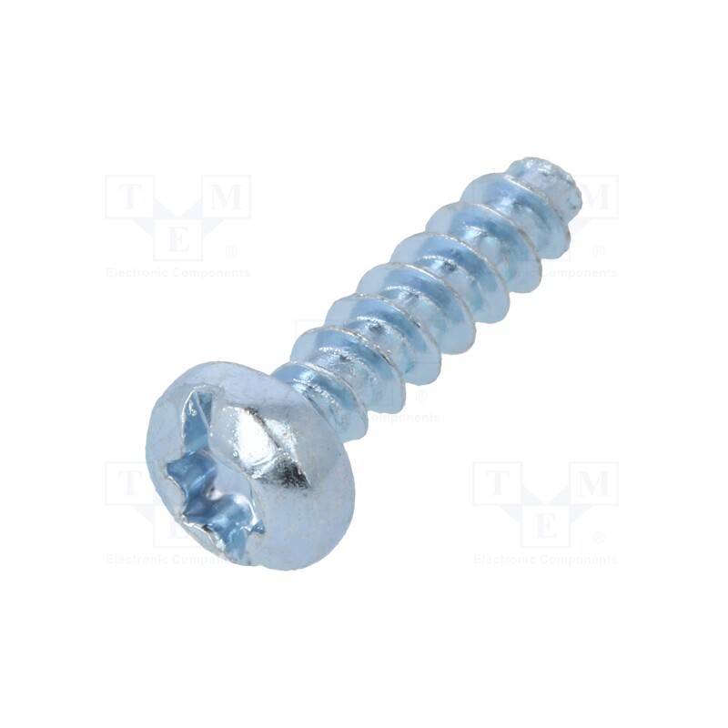 100 pcs x BOSSARD - 3148581 - Screw, for plastic, 3x12, Head: cheese head, slotted,Torx®, zinc