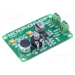 1 pcs x MIKROE - MICROPHONE AMP - Expansion board, screw terminal, Comp: LM4864, prototype board