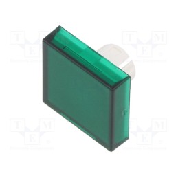 1 pcs x EAO - 61-9351.5 - Actuator lens, 22mm, 61, transparent,green, plastic, 20x20mm