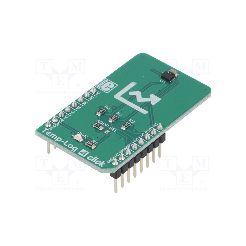 1 pcs x MIKROE - TEMP-LOG 4 CLICK - Click board, temperature sensor, I2C, SE97B, prototype board