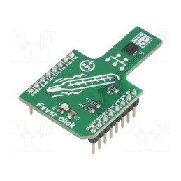 1 pcs x MIKROE - FEVER CLICK - Click board, digital thermomemeter, I2C, MAX30205, 3.3VDC