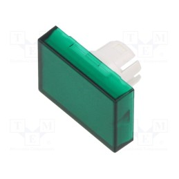 1 pcs x EAO - 61-9331.5 - Actuator lens, 22mm, 61, transparent,green, plastic, 15.3x21.5mm