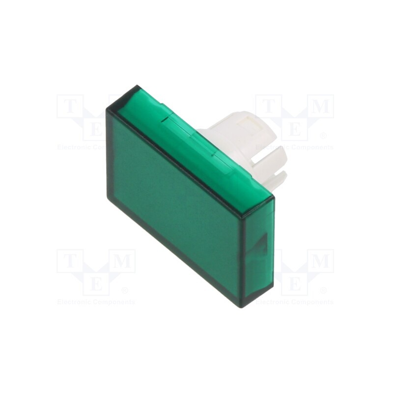 1 pcs x EAO - 61-9331.5 - Actuator lens, 22mm, 61, transparent,green, plastic, 15.3x21.5mm