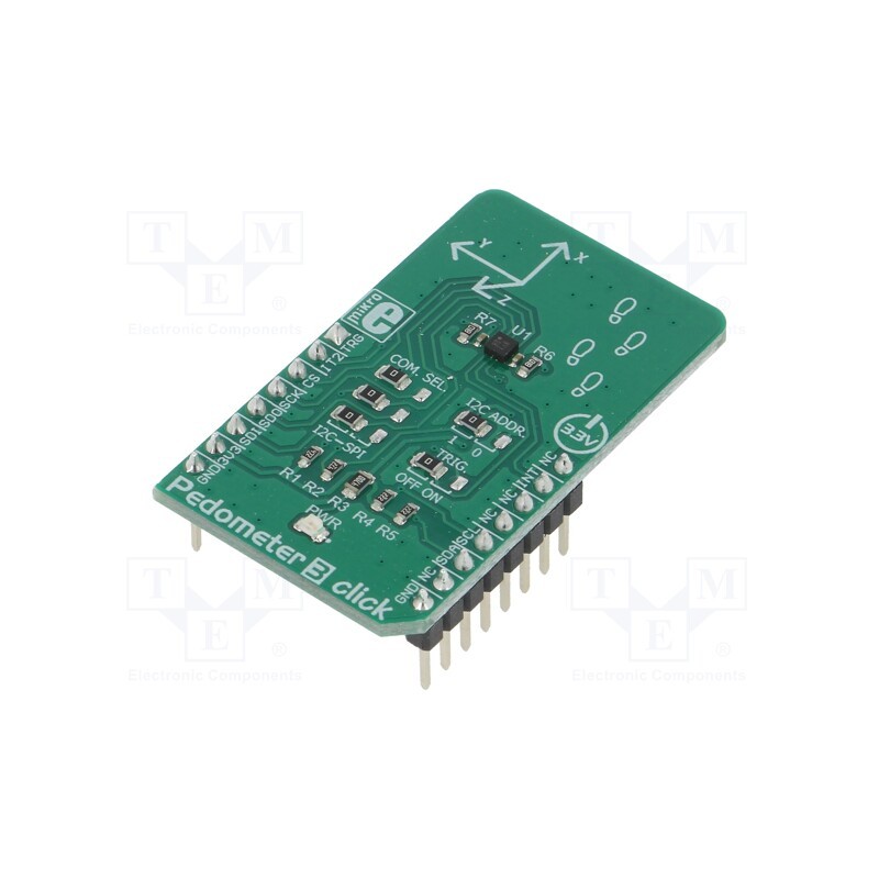 1 pcs x MIKROE - PEDOMETER 3 CLICK - Click board, accelerometer, I2C,SPI, KX126-1063, prototype board