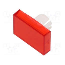 1 pcs x EAO - 61-9331.2 - Actuator lens, 22mm, 61, red,transparent, plastic, 15.3x21.5mm