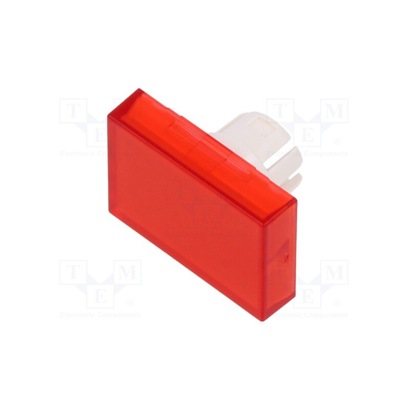 1 pcs x EAO - 61-9331.2 - Actuator lens, 22mm, 61, red,transparent, plastic, 15.3x21.5mm