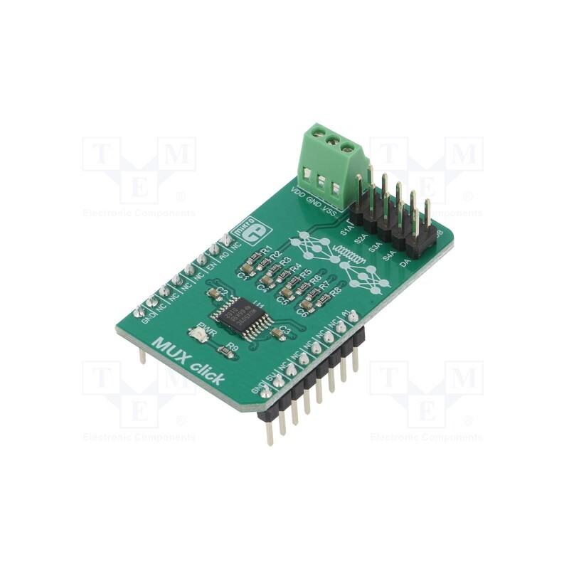 1 pcs x MIKROE - MUX CLICK - Click board, analog multiplexer, GPIO, MUX509, prototype board