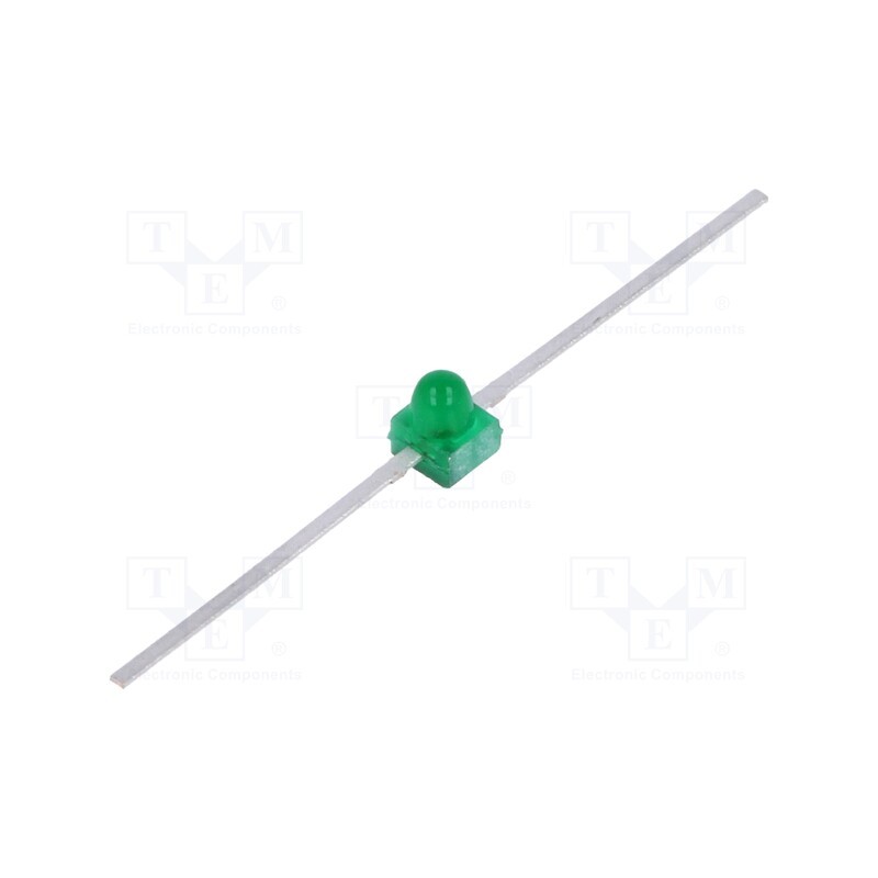 1 pcs x BROADCOM (AVAGO) - HLMP-6500 - LED, 1.65mm, green, axial, 1÷7mcd, 90°, Front: convex, 2.1÷2.7V, THT