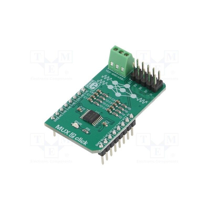 1 pcs x MIKROE - MUX 2 CLICK - Click board, analog multiplexer, GPIO, MUX508, prototype board