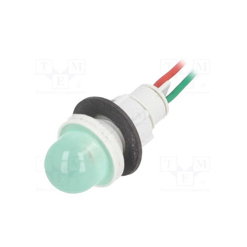 1 pcs x POLAM-ELTA - LG-D16H-24AC/DC - Indicator: LED, prominent, green, 24VDC, 24VAC, Ø13mm, leads 300mm