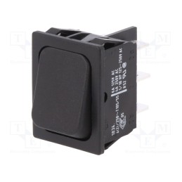 1 pcs x Marquardt - 1834.3402 - ROCKER, DPDT, Pos: 2, ON-(ON), 4A/250VAC, black, IP40, none, 100mΩ