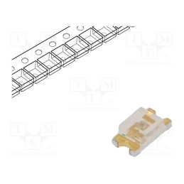 1 pcs x NTE Electronics - NTE30075 - LED, SMD, 1206, green, 120÷220mcd, 3.2x1.6mm, 140°, 3.5÷4.2V, 20mA