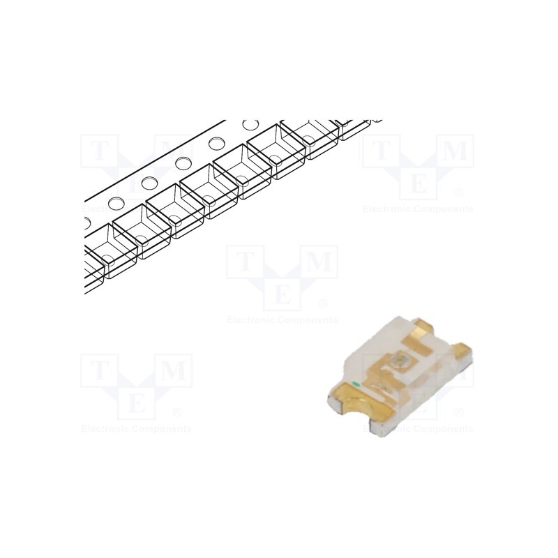 1 pcs x NTE Electronics - NTE30075 - LED, SMD, 1206, green, 120÷220mcd, 3.2x1.6mm, 140°, 3.5÷4.2V, 20mA