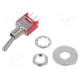 1 pcs x E-SWITCH - 200MSP1T1B1M2QEH - Switch: toggle, Pos: 2, SPDT, ON-ON, 1A/250VAC, 3A/28VDC, -30÷85°C