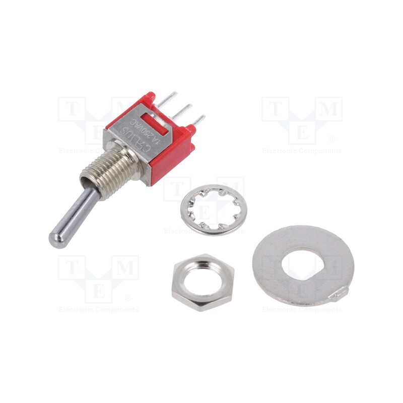 1 pcs x E-SWITCH - 200MSP1T1B1M2QEH - Switch: toggle, Pos: 2, SPDT, ON-ON, 1A/250VAC, 3A/28VDC, -30÷85°C