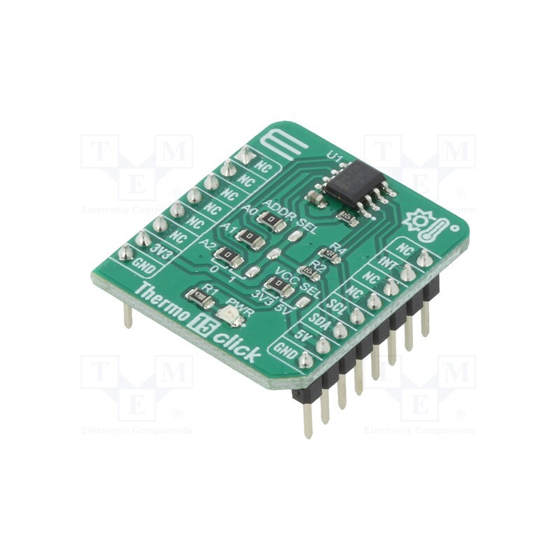 1 pcs x MIKROE - THERMO 15 CLICK - Click board, temperature sensor, I2C, NCT75, prototype board