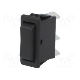 1 pcs x BULGIN - C1522ATMBB - ROCKER, SP3T, Pos: 3, (ON)-OFF-(ON), 16A/250VAC, black, none, 1500