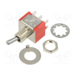 1 pcs x E-SWITCH - 100DP1T2B3M1QEH - Switch: toggle, Pos: 2, DPDT, ON-ON, 2A/250VAC, 5A/28VDC, -30÷85°C