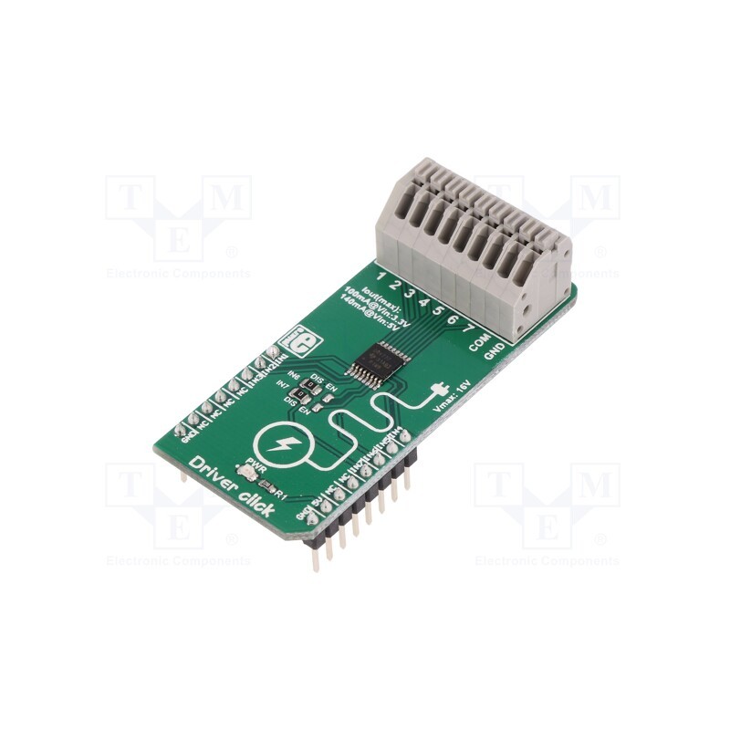1 pcs x MIKROE - DRIVER CLICK - Click board, motor driver,relay driver, GPIO, DRV777, 5VDC