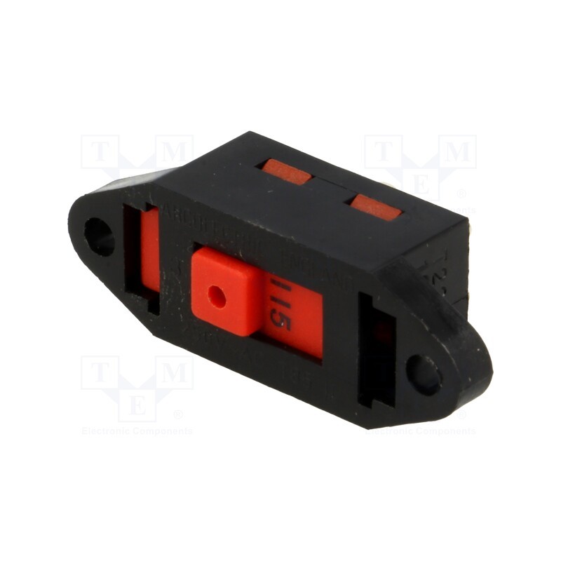 1 pcs x BULGIN - T22205B436B - Switch: slide, Pos: 2, DPDT, 10A/250VDC, Leads: for soldering