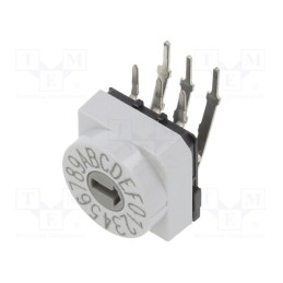 1 pcs x PTR HARTMANN - PT65106L254 - Encoding switch, HEX/BCD, Pos: 16, THT, Rcont max: 80mΩ, PT65