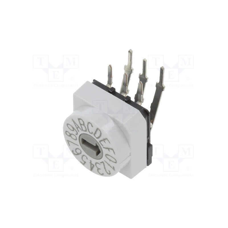 1 pcs x PTR HARTMANN - PT65106L254 - Encoding switch, HEX/BCD, Pos: 16, THT, Rcont max: 80mΩ, PT65