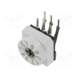 1 pcs x PTR HARTMANN - PT65701L254 - Encoding switch, DEC/BCD, Pos: 10, THT, Rcont max: 80mΩ, PT65