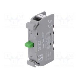1 pcs x SPAMEL - SP22\10-1 - Contact block, 22mm, NO, 2.5A/230VAC, 4A/24VDC, front fixing, SP22