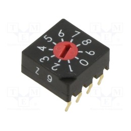 1 pcs x KNITTER-SWITCH - DRS 3110 - Encoding switch, Pos: 10, PCB,THT, 100mΩ, DC load @R: 0.03A/15VDC