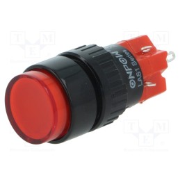 1 pcs x ONPOW - LAS1Y-11Z/R/24V-IP40 - Switch: push-button, Pos: 2, SPDT, 3A/220VAC, 2A/24VDC, ON-ON, IP40