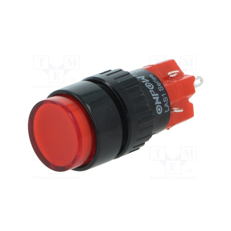 1 pcs x ONPOW - LAS1Y-11Z/R/24V-IP40 - Switch: push-button, Pos: 2, SPDT, 3A/220VAC, 2A/24VDC, ON-ON, IP40