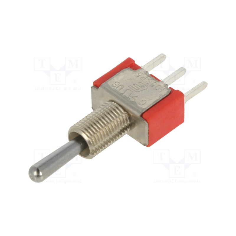 1 pcs x E-SWITCH - 100SP5T1B1M2QEH - Switch: toggle, Pos: 3, SP3T, ON-OFF-(ON), 2A/250VAC, 5A/28VDC, THT